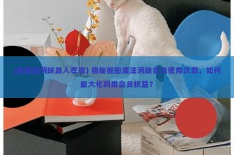 (醒图的消除路人在哪) 揭秘醒图魔法消除会员使用次数，如何最大化利用会员权益？