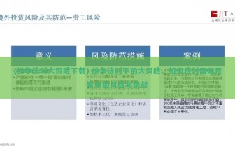 (纷争法则大贸险下载) 纷争法则下的大贸险，如何应对国际贸易中的风险与挑战