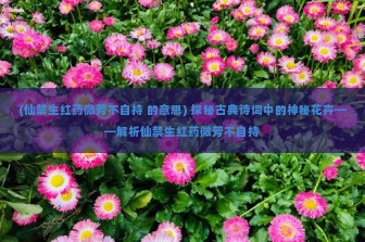 (仙禁生红药微芳不自持 的意思) 探秘古典诗词中的神秘花卉——解析仙禁生红药微芳不自持